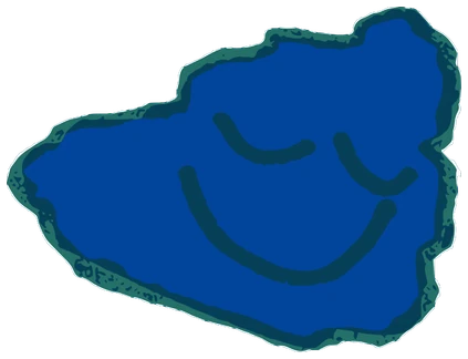 Flow, Tata #0974: a blue Kinzzzz Tata, hand-drawn by Marcelo and Noel Morera (Tata 1000 Faces)